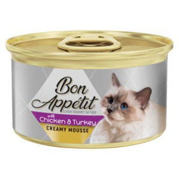 Bon Appetit Cat Creamy Mousse Tin Chicken&Turkey 1 x 85G