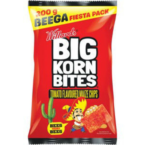 Willards Snaks Big Korn Bites Tomato 1 x 200G