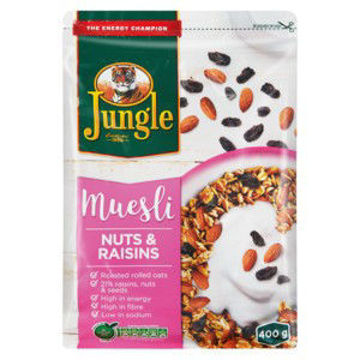 Jungle Energy Cereal Crunch Nuts & Raisins 1 x 400Gr