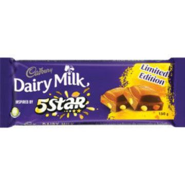 Cadbury Choc Slab 5 Star 1 x 150Gr