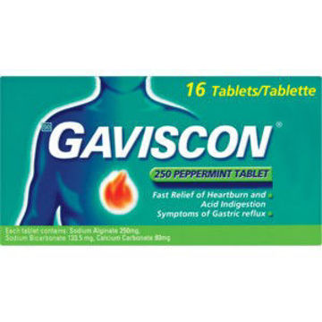 Gaviscon Anti Acid Tablet Peppermint 1 x 16`s