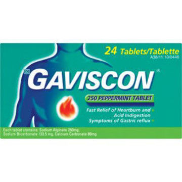 Gaviscon Anti Acid Tablet Peppermint 1 x 24`s