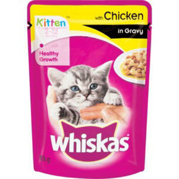 Whiskas Cat Food Pouch Jelly Kitten Chick 1 x 85Gr