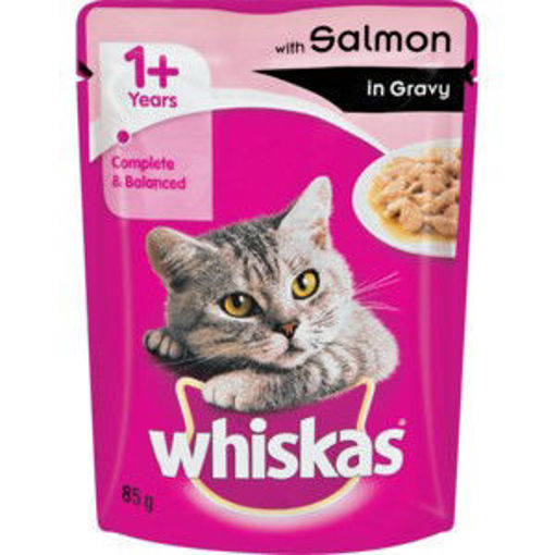 Whiskas Cat Food Pouch Jelly Salmon 1 x 85Gr