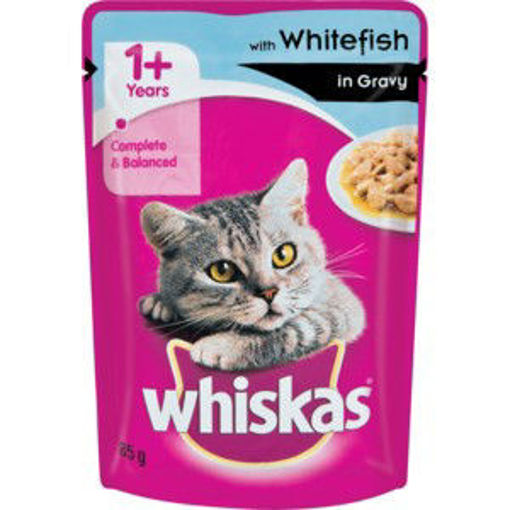 Whiskas Cat Food Pouch Jelly White Fish 1 x 85Gr