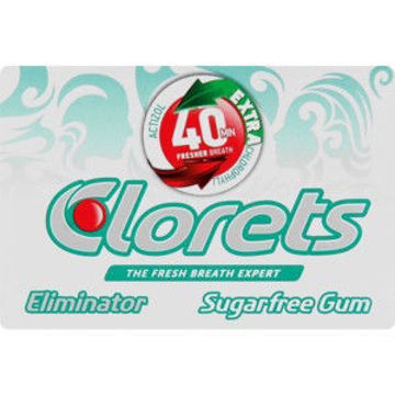 Clorets Chew Gum SF Eliminator 1 x 10`s