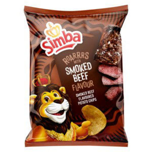 Simba Chips Smoked Beef 24 x 120Gr