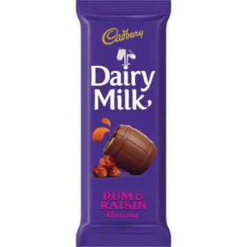 Cadbury Choc Slab Rum & Raisin 24 x 80Gr