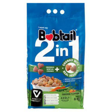 Bobtail Dog Food 2 In1 Adult Chick Chunks 1 x 6Kg