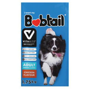 Bobtail Dog Food Adult Med Large Chicken 1 x 1.75Kg