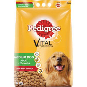 Pedigree Dog Food Medium Beef 1 x 6Kg