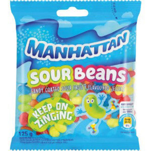 Manhattan Jelly Beans Sour 1 x 125Gr