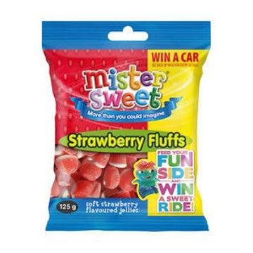 Mr Sweet Jelly Strawberry Fluffs 1 x 125G