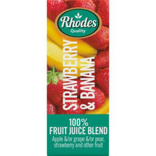 Rhodes Juice 100% Stawberry Banana 1 x 200Ml