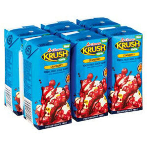 Krush Juice 100% UHT Cranberry 1 x 200Ml