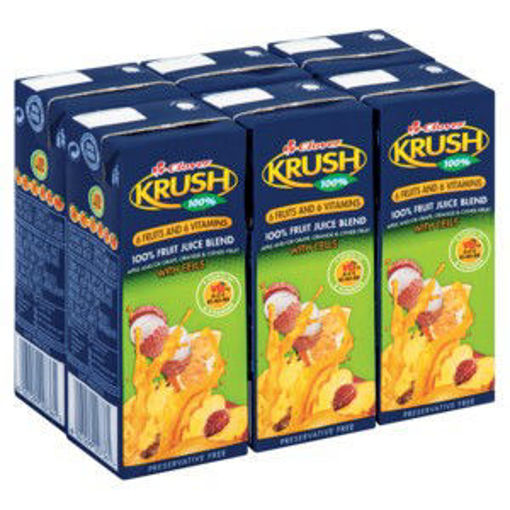 Krush Juice 100% UHT Fruit Vit 1 x 200Ml