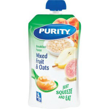 Purity Meal Pouch Mix Fruit Oats 1 x 110Ml