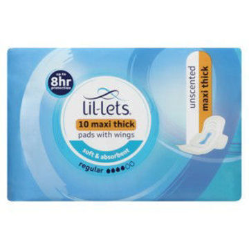 Lil Lets Pads Maxi Reg 10 Unscent 1 x 0Ea