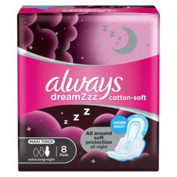 Always Pads Thick Mesh  Non W/nght 8s 1 x 0Ea