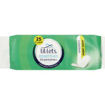 Lil Lets Panty Liners Essent 20 +5 Free Unscent 1 x 0Ea