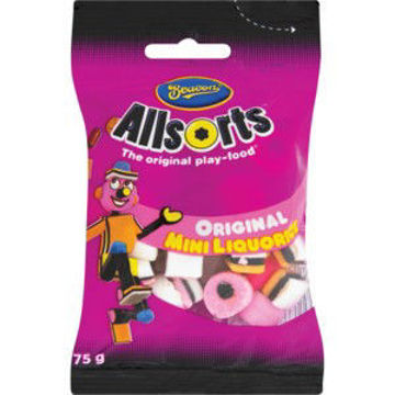 Beacon Liq All Sorts Pre Pack Liquorice All Sorts 1 x 75G