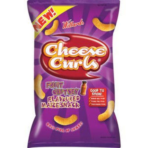 Willards Snaks Cheese Curls Fruit Chutney 1 x 150Gr