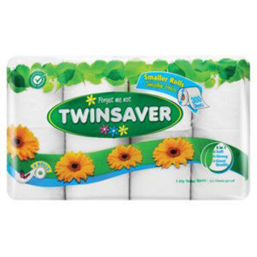 Twinsaver Toilet Paper 1 Ply 300 Sh 6x 1 x 8`s