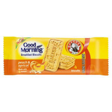 Bakers Bisc Good Morning Peach Apricot 16 x 50G