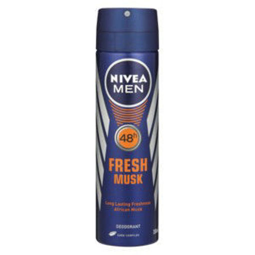 Nivea Deo Spray Male Men F/Musk 6 x 150Ml