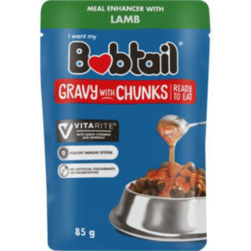 Bobtail Dog Food Gravy Chunks Lamb 1 x 85Gr