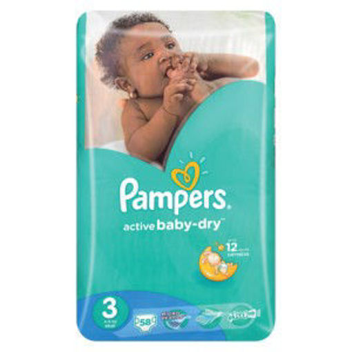 Pampers Nappies Act Baby VP Midi 58s 1 x 0Ea