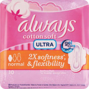 Always Pads Ultra Soft Normal 1 x 10`s