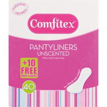 Comfitex Panty Liners + 10 Free Regular 1 x 40`s