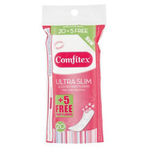 NSP Panty Liners Comfitex +5 Free Unscented 1 x 20`s