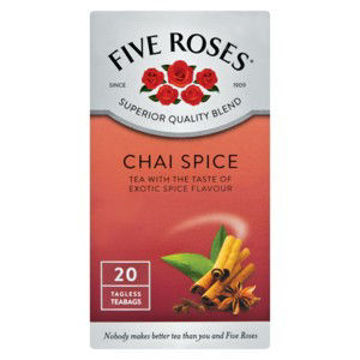 Five Roses Tea Bags Tagless Flav Chai 1 x 20`s