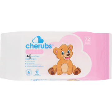 Picture of Cherubs Baby Wipes Sensitive 72`s